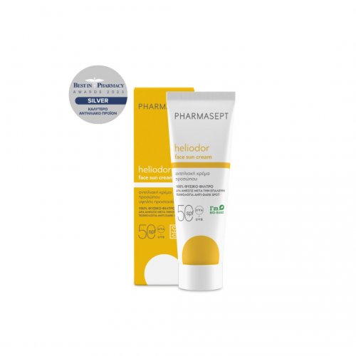 Pharmasept Heliodor Face Sun Cream Αντηλιακή Κρέμα για Πρόσωπο, Ντεκολτέ & Χέρια SPF50, 50ml